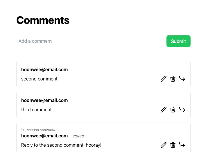Build comments section with Next.js and Supabase - Part 3. Update, Delete and Reply